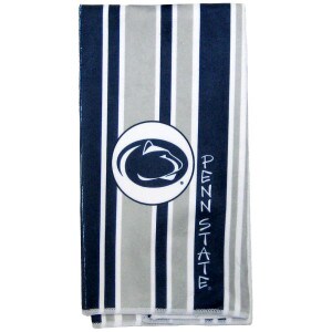 hand towel with vertical stripes, Penn State, and Athletic Logo